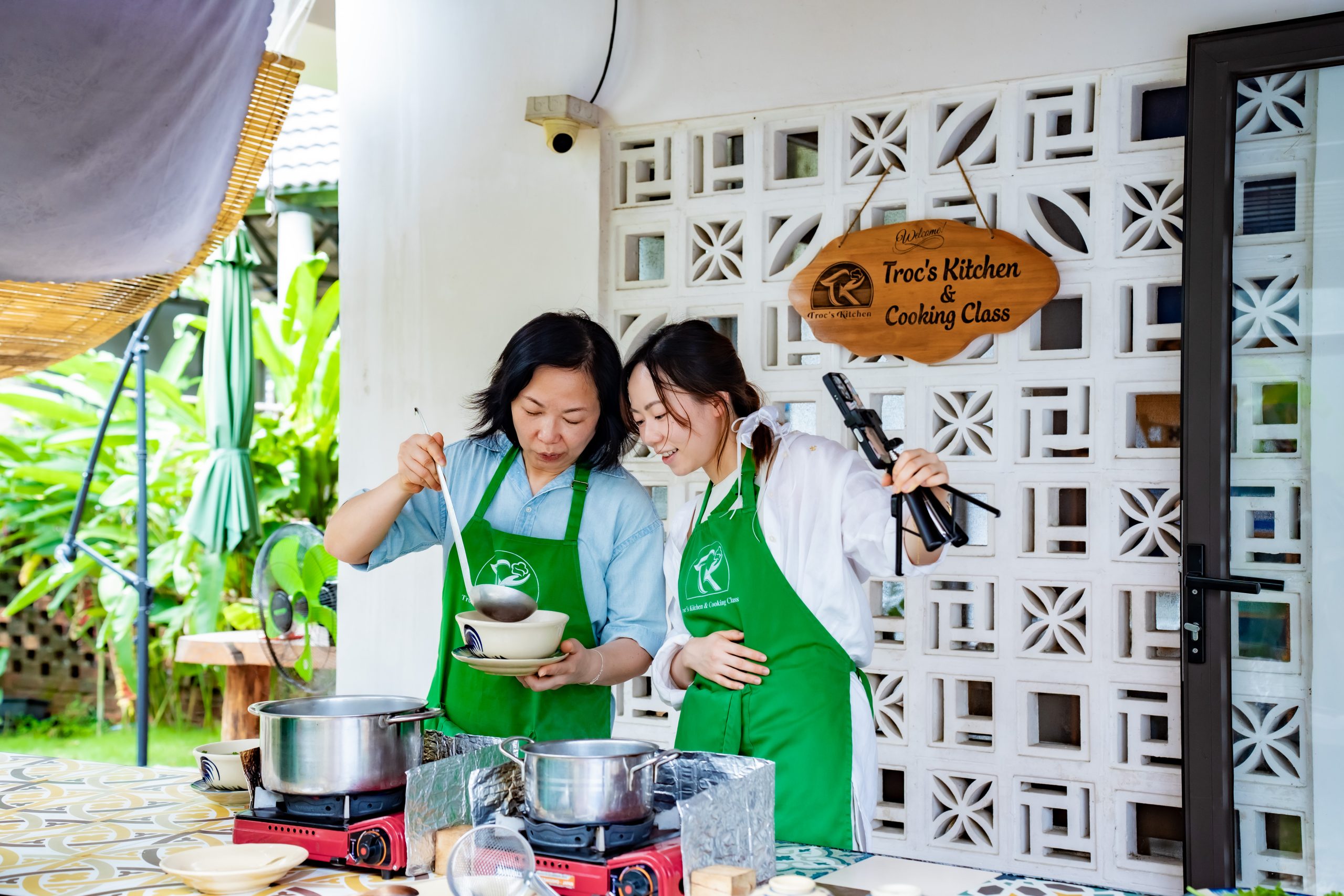 The Vietnamese Pho cooking class in Phu Quoc top 1 special morning session of Troc's Kitchen . https://trocskitchenandcookingclass.com