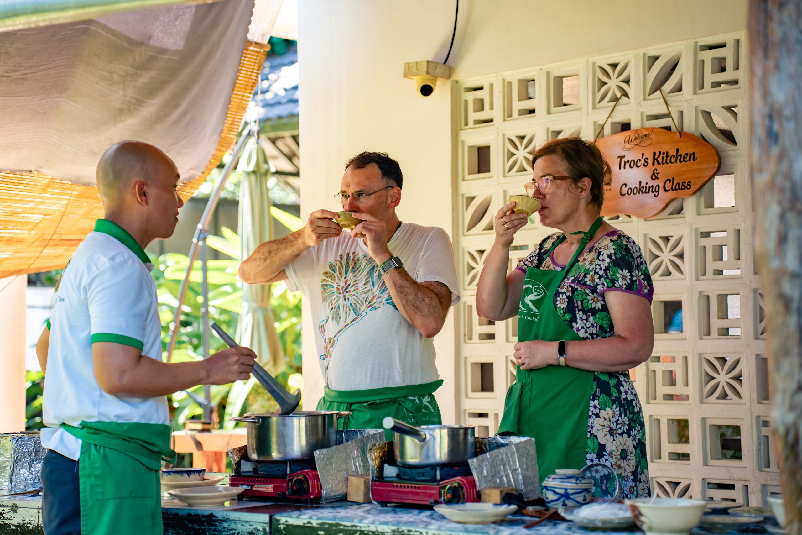 The Vietnamese Pho cooking class in Phu Quoc top 1 special morning session of Troc's Kitchen . https://trocskitchenandcookingclass.com